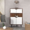 SogesHome Eckschrank Holz Wand Ecke Lagerung Schrank Bücherregal Display Tisch Stand Schrank mit Türen und Offenen Regalen für kleine Orte Wohnzimmer