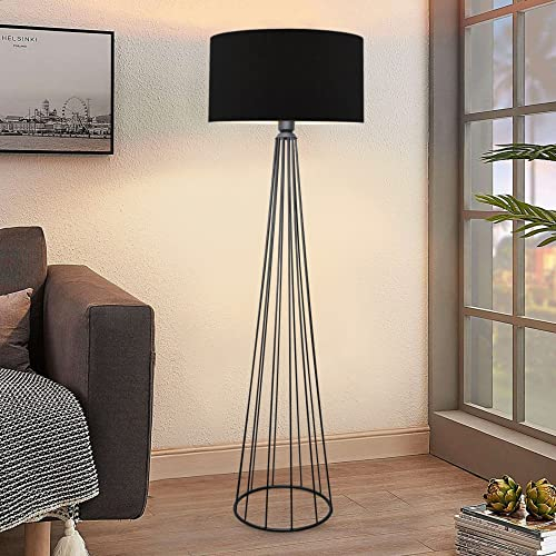 lux.pro Stehleuchte Neath Standlampe 1 x E27 Stehleuchte für Wohnzimmer Schlafzimmer Schwarz/Anthrazit