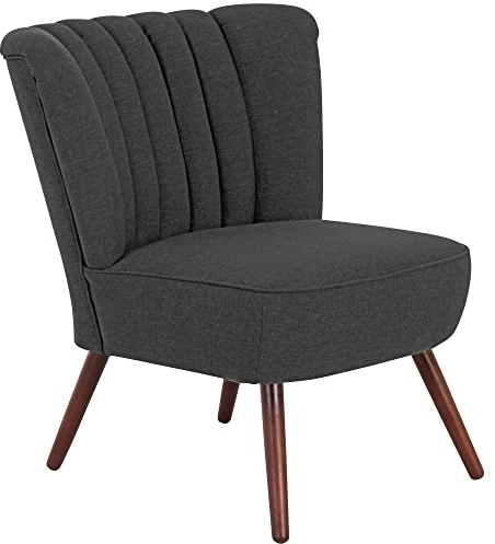 58 aufm Kessel Sessel Kadisha Bezug Flachgewebe (Leinenoptik) Buche nussbaum dunkel/schwarz 21099