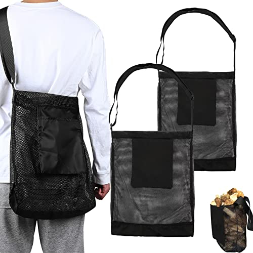 2 Stück Pilzsammeltasche Atmungsaktive Netz-Jagdtasche Mit Verstellbarem Schultergurt, Pilz-Futtertasche Für Outdoor-Pilzsammler