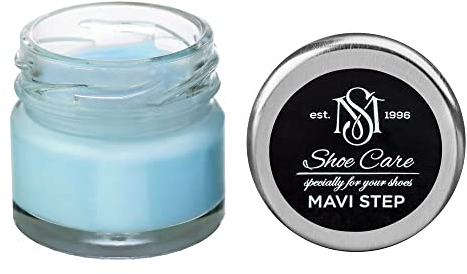 MAVI STEP Crème de Beauté pour Chaussures en Cuir à Base de Cire - 121 Bleu Clair