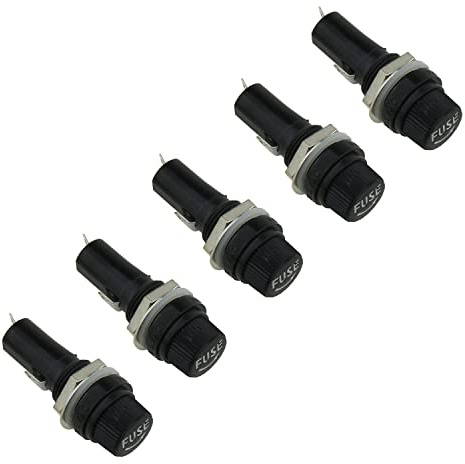 ZZHXSM 5PCS Electrical Panel Mounted 6X30mm Fuse Holder Glass Fuse Tube Protector