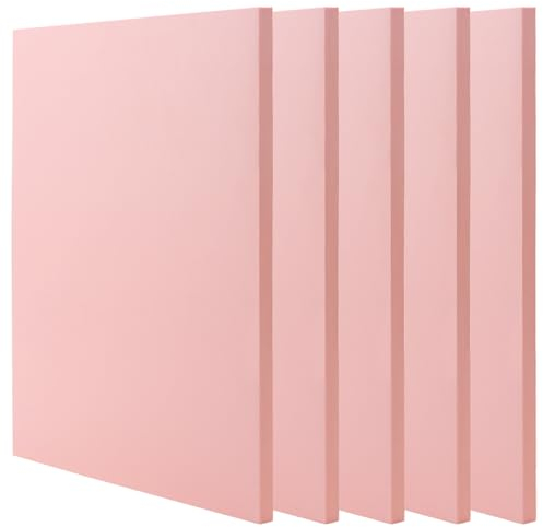 ZEONHEI 5 PCS Pink A4 Rubber Carving Blocks, 8.3 x 11.8 Inch Large Stamp Carving Blocks, Soft Rubber Stamping Block, Linoleum Blocks for Printmaking, Engraving Crafts