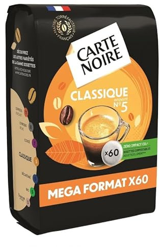 CARTE NOIRE Café Dosettes Classique N°5, 420g - Pour une expérience de café authentique et corsée - Compatibles avec les machines à dosettes et capsules. - Le Lot De 3