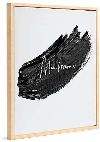 Monframe Schattenfugenrahmen - 30x30 cm - Buche - für Leinwandbilder auf Keilrahmen - Leerrahmen ohne Glas und Rückwand