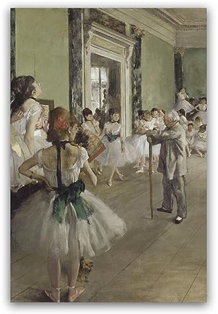 Yomcut Edgar Degasdancing Klassenposter – Impressionistische Kunstdrucke – Reproduktionen von Gemälden berühmter Meister – Coole Wanddekoration Kunst für Wohnzimmer, Büro, Tanzkurs, ungerahmt (30 x 40