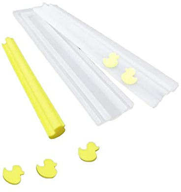 Silicone Soap Mold Long Tube Column Mould DIY Dessert Soap Candle Clay Craft Making Molds Pipe Tube Handmade Cake Mousse Baking Tool (Duck)