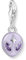THOMAS SABO 2 Charm-Anhänger Alienkopf mit violetter Kaltemaille und Steinen Silber 925 Sterlingsilber, Kaltemail 2049-041-13