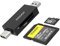 Zinooy SD Kartenleser, USB C 3.0 Dual Plug Micro SD Adapter mit 5 Gbps Hihg Speed Transfer, Speicherkartenleser für iPhone, MacBook Pro, Samsung, unterstützt SD/Micro SD/TF/SDHC/SDXC/MMC