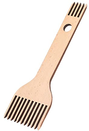 Webstuhlkamm aus Holz, Doppelseitiger Kamm, Handgefertigter Wandteppich, Teppich, DIY Geflochtene Werkzeuge, Ergonomisches Design, Langlebige Buche, Glänzende Oberfläche für