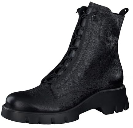 Paul Green Damen Schnürstiefelette, Frauen Schnürstiefeletten,schnürboots,übergangsschuhe,Boots,Stiefel,Bootee,Booties,Schwarz (Black),41 EU / 7.5 UK
