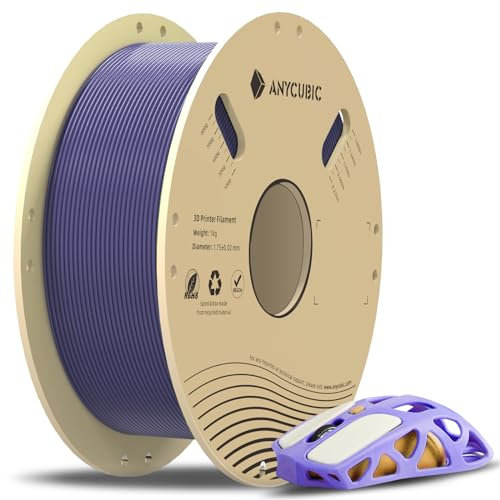 ANYCUBIC Filamento PLA per Stampante 3D, Identificazione Intelligente PLA Filamento per Stampa Intelligente, 1.75 mm Precisione Dimensionale +/- 0.02 mm, Interstellar Violet, 1 KG