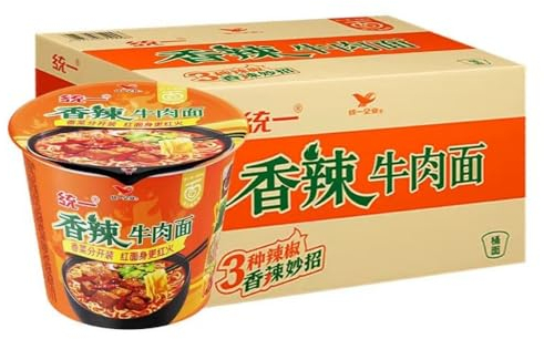 Infinitely Great Home Decor Center Lot de 12 tasses de nouilles chinoises instantanées, nouilles ramen Tongyi dans la soupe