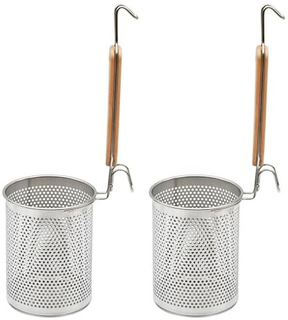 QYQRQF Stainless Steel Pasta Strainer, 2pcs Noodle Strainer Pasta Baskets