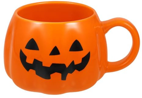COLLBATH Tasse à Café Céramique Design Citrouille Halloween Mug Décoratif Portable Pour Boissons Café Et Jus Pour Fêtes Réunions Familiales