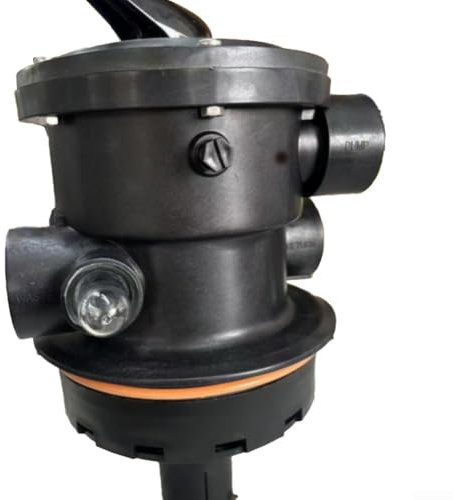 Vanne multiport à montage supérieur compatible avec Hayward SP0714T pour vanne multiport VariFlo pour piscine efficace, vanne de contrôle à 7 positions, noir