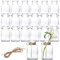 WOPPLXY 20 PCS Small Vases, Glass Small Bud Vases for Table Decoration, Mini Glass Bottle Vase for Flower, Wedding, Party