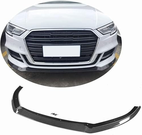 JIABAOCA Maßgeschneidert Auto Stoßstangenschutz Für Audi A3 Sline & S3 Sedan 2017-2019,Frontstoßstange Lippe Kinnspoiler,Frontschürze Spoiler Frontschürze Lip Body Zubehör