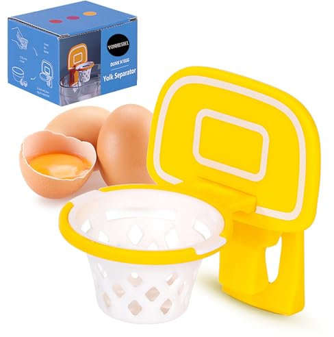 YONHESHI Eiweißtrenner，Basketball - Randform lustiger Eigelbweißfilter，Küchenhelfer für Haushaltsbacken, Originelle Kochgeschenke，Küchenhelfer für Haushaltsbacken （1 Stück）