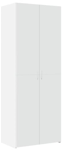 vidaXL Highboard, Hochschrank mit Stauraum, Mehrzweckschrank für Schlafzimmer Wohnzimmer, Lagerschrank Schrank Sideboard, Weiß Holzwerkstoff