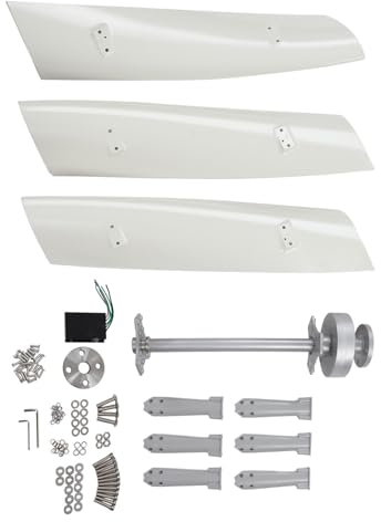 Maglev Vertical Vind, 310W GFRP Blade Bassa Torsione Vibrazione Generatore di Energia Eolica Silenziosa, per Barca, Padiglione, Cabina, Casa Mobile (24 V.)