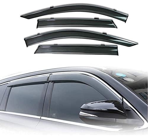 4pcs Car Wind Deflectors, for VW Golf 7 7.5 GTI R JQR-K 2014-2018 Auto Deflector Windproof Rain Shield Accessories Car Side Door Window Stick-On Deflectors