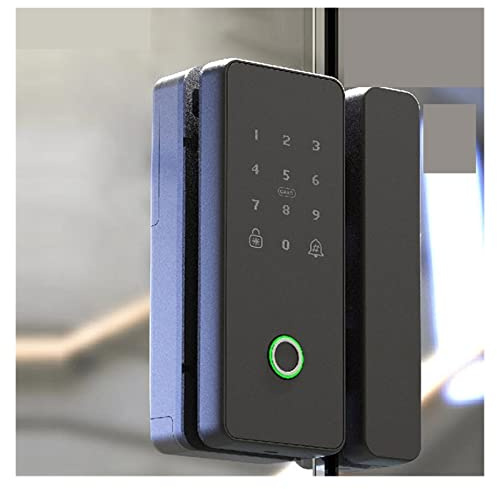 Cerradura Inteligente, Cerradura de puerta con huella dactilar de cristal Tuya, cerradura de puerta electrónica biométrica inteligente, cerradura Digital sin taladro for oficina,Construida Para Durar