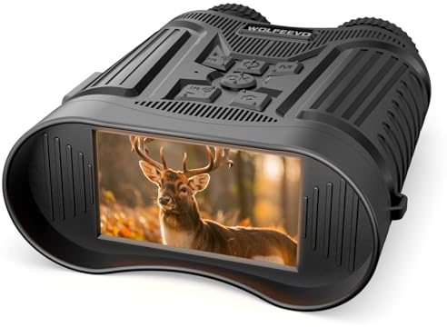 Night Vision Goggles, 4K HD Night Vision Binoculars with 7X Digital Zoom, 3'' HD Screen & Rechargeable Battery for Camping & Security, with 32GB TF Card for Photos and Videos, Gifts for Men Him Dad