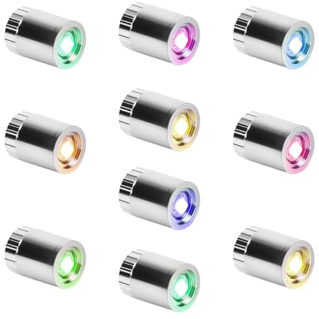 10 Pack Miniature Spot Light, Small LED Lights Battery Operated | Mini Tiny Electric Craft Lights, Dollhouse Spotlight for LEGO Builds, Balloon, Display Case, Party Decorations, Crafts
