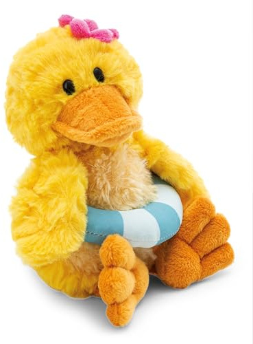 NICI Kuscheltier Ente Pooline 18cm mit Schwimmreifen - gelb - 62892 | Stofftier aus weichem Plüsch, niedliches Plüschtier zum Kuscheln und Spielen, für Kinder & Erwachsene, tolle Geschenkidee