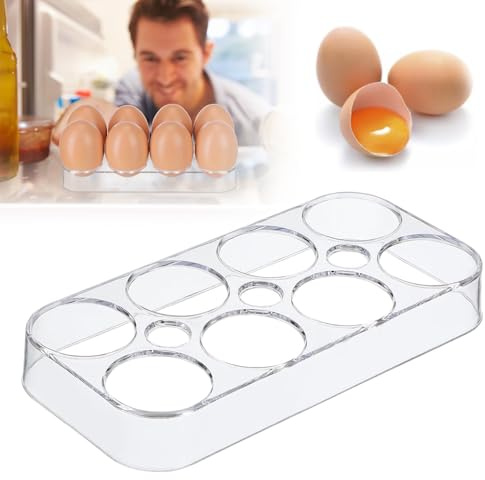 Eierbehälter für Kühlschrank, Kühlschrank Eierablage, Eieraufbewahrungsbox, Eierhalter für Kühlschrank, für Gefrierschrank Küche Camping und Mehr Schützt Eier vor Bruch (1 Stücke)