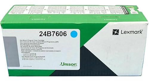 Lexmark 24B7606 cartuccia toner 1 pz Originale Ciano (LXK XC8355 95X 96X CYN RTN 12K CRTG)