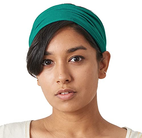 CHARM Stirnband Herren Bandana Damen - Kopftuch Herren Hair Band Men Headband Damen Piraten Haarband Männer Sport Grün M
