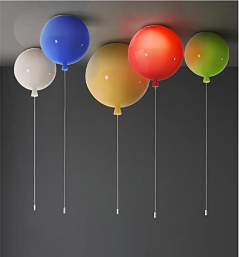 LIUNIAN Bunte Ballon-Deckenleuchte Einfache moderne Deckenleuchte, Kinderzimmer-Deko-Kronleuchter für Jungen, 25cm Durchmesser, mit 5W-Glühlampe
