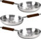 Klassic Combo Set of 3 Professional Aluminium Frying Pans with Wooden Handle (24cm)