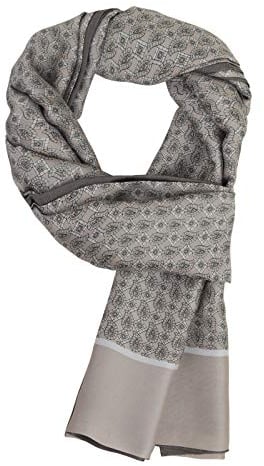 WANYING Herrenschal Seidenschal aus Kunstseide Viskose Dünn für Herbst Frühjahr Casual Business Gentlemen 30 * 170cm - Paisley Hellgrau