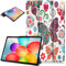 LCHDA Cover per Samsung Galaxy Tab A 8,0 Pollici 2019 SM-T290 / T295, Ultra Sottile Tri-fold Stand Custodia in Pelle PU Magnetico Cover Protettiva con Auto Svegliati/Sonno - Farfalla Fiore