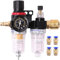 Mengger Riduttore di pressione aria separatore acqua druckregler pneumatico per compressore pneumatico Componenti Filtro regolatore processore Con 4Pcs PC4 M5 Raccordi ad Aria Rapido Pneumatica