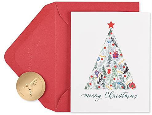 Papyrus Weihnachtskarten in Box mit Umschlägen, wunderbarer Urlaub, Weihnachtsbaum, 20 Stück