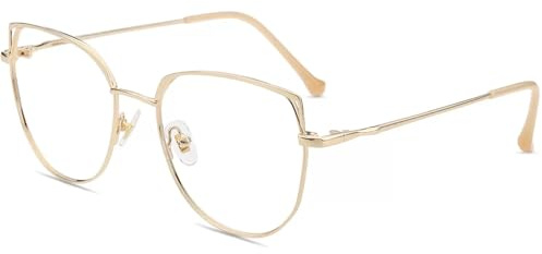 Firmoo Blue Light Blocking Glasses Women, Cateye Anti Blue Light Computer Glasses for Screen Glare, Oversize Non Prescription Anti UV Fatigue Headache Glasses