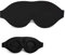Augenmaske Schlafmaske,lichtblockierende Augenmaske,Bequeme & Verstellbare Schlafmaske für Damen und Herren,3D Schlafmaske,für Unterwegs,Schichtarbeit (Schwarz)