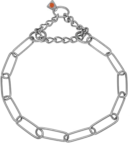 Sprenger Hundehalskette mit Durchzugskette 3mm I Edelstahl rostfreies Hundehalsband für langhaar Hunderassen bis 55 kg (50 cm)