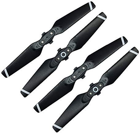 Tenglang 4pcs Propeller für DJI Spark Drone 4730F Folding Props Blades Ersatzteile Ersatzzubehör CW CCW,Quick Release Wing (Schwarz + weißer Rand)