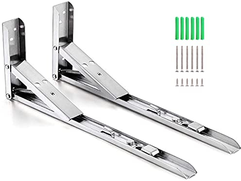 Klappbare Regalhalterungen, Platzsparende DIY-Wandhalterung an der Wand, 14 Zoll, zusammenklappbare, hochklappbare DIY-Wandregalhalterung aus Edelstahl(2er-Pack).