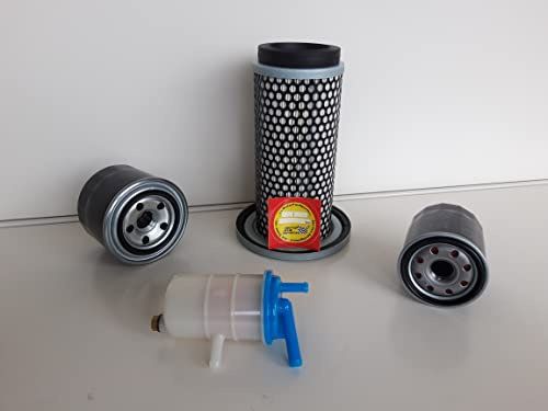 Filter - Set (groß) kompatibel mit Iseki SG 15 H Ölfilter, Luftfilter, Kraftstofffilter
