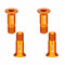 ANCLLO 4 Stück Aluminiumlegierung Fahrrad Schaltwerk Bolzen Titan Bolzen Jockey Rad Bolzen Teile Fahrrad Shifter Guide Roller Bolt Schraube MTB M5*14.2mm-Orange