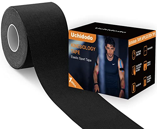 Kinesiologie Tape 5 cm x 5 m, Sport Tapes, Wasserfest & Hautfreundlich(Schwarz)