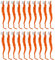 Haofy Wurm an Einer Schnur und Kleine Babys, 20 Stück, Pelziger Wurm, Weiches Plüschmaterial, Süßer Stil, DIY, Kompakt, Tragbar, Fuzzy-Würmer für Partys (Orange)