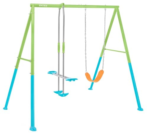 Intex - 44120 - Portique Balançoire 2 agrès Face à Face balancoire Couleurs