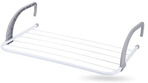 Tendedero plegable para radiador, resistente para ropa, balcón, toallero con brazo ajustable, 3 m, ahorro de espacio, estante para secadora de ropa, artículos esenciales para el hogar, 51 cm x 33 cm x
